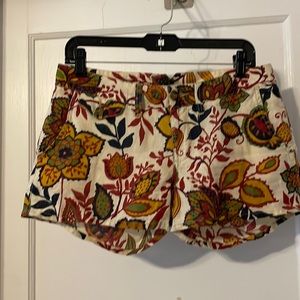 Lucky Brand linen shorts with cute floral pattern.